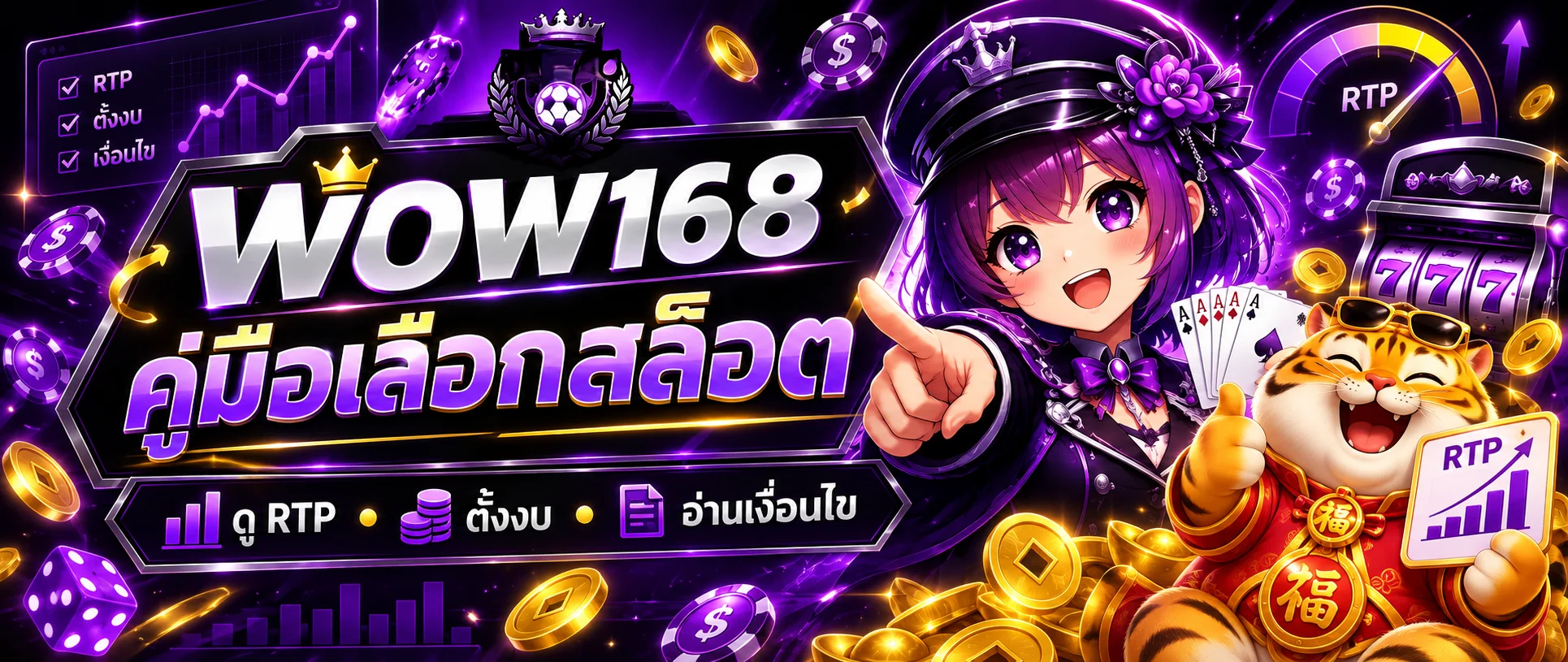 WOW168 คู่มือดู RTP เลือกสล็อตและตั้งงบ